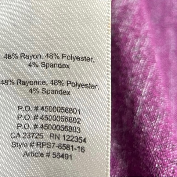 Wilfred Free ‘Izidora’ Marled Purple Faux Wrap Dress Size Large - Picture 7 of 8